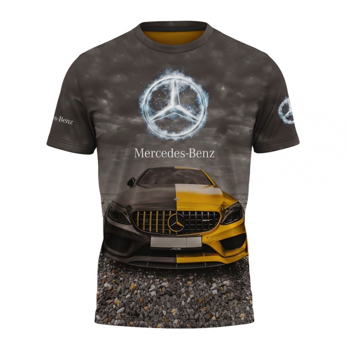 Mercedes T-shirt Grey Yellow Artwork Edition