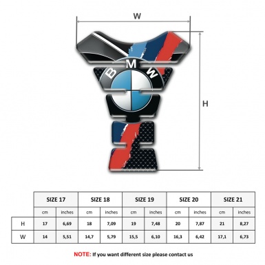 BMW Tank Guard Pads Center Stylish pattern 