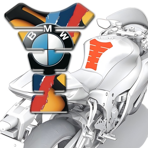 BMW Tank Guard Pads Orange Red Elements 