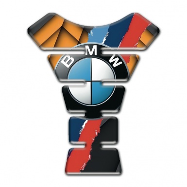 BMW Tank Guard Pads Orange Shape detail Style 