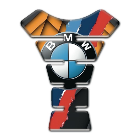 BMW Tank Guard Pads Orange Shape detail Style 