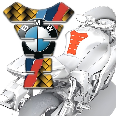 BMW Tank Protector Yellow Braid effect 