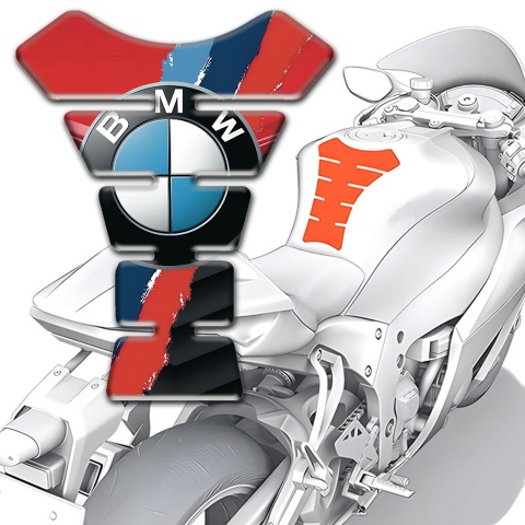 BMW Tank Guard Pads red motif Style 