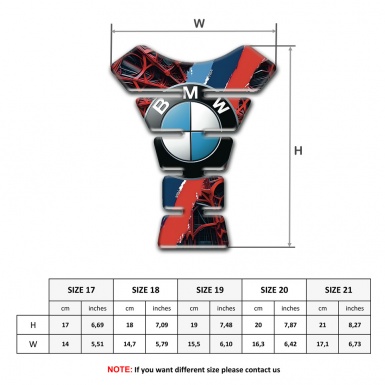 BMW Tank Pad Protector Red Spider Web Decoration 