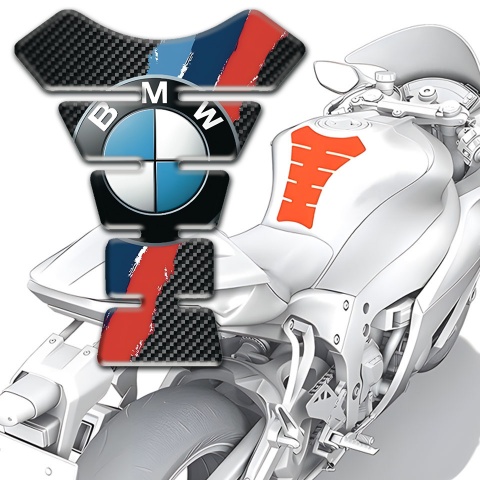 BMW Tank Guard Pads dark Carbon Background style 