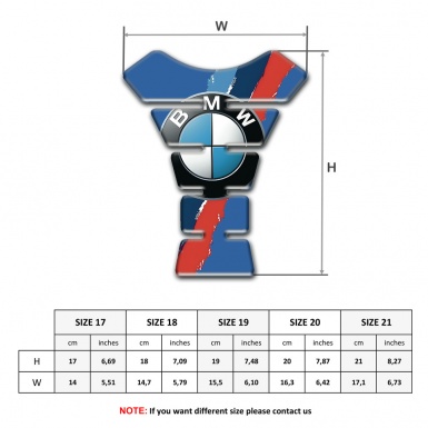 BMW Tank Guard Pads Blue Nuance Style 