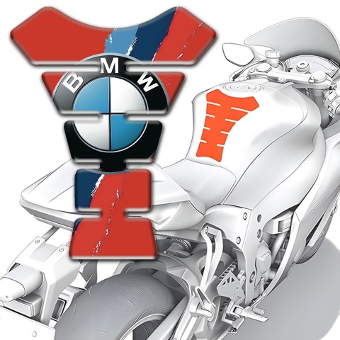 BMW Tank Pad Protector red base Style 