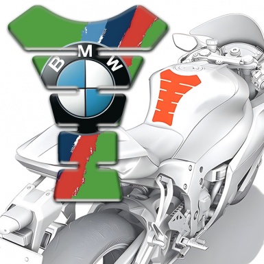 BMW Tank Guard Pads Green Base Design 