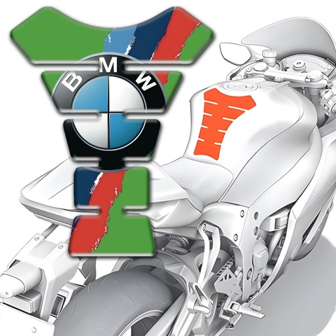 BMW Tank Guard Pads Green Base Design 
