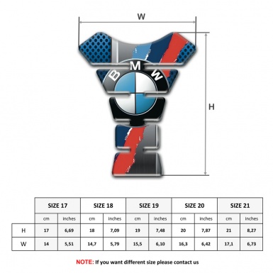 BMW Tank Protector Blue Mesh Theme 