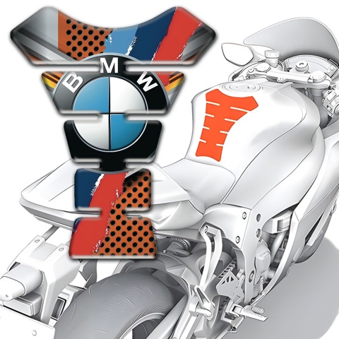 BMW Tank Protector Orange Perforated Background Motif