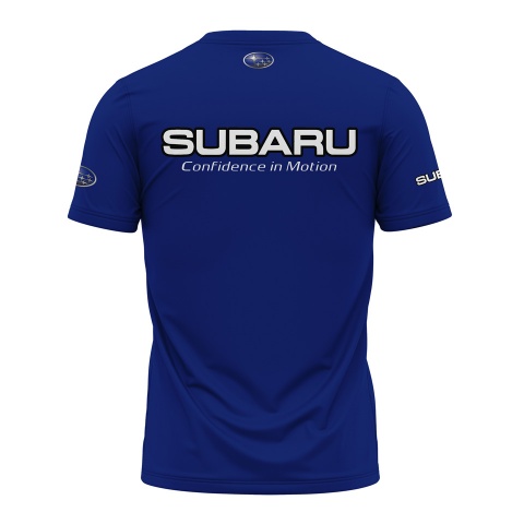 Subaru T-shirt Confidence in Motion Navy White