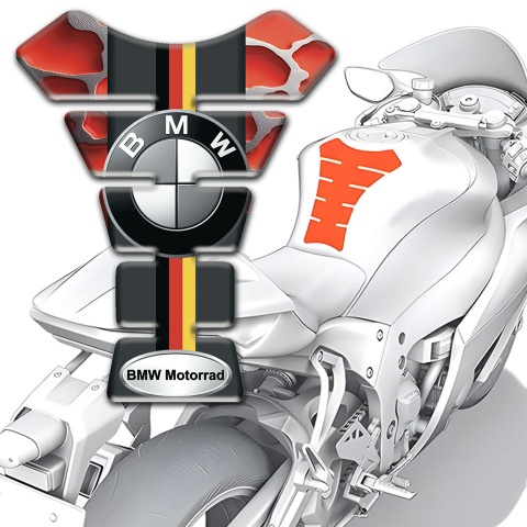 BMW Tank Guard Pads Racing Edition German Flag logo Style 