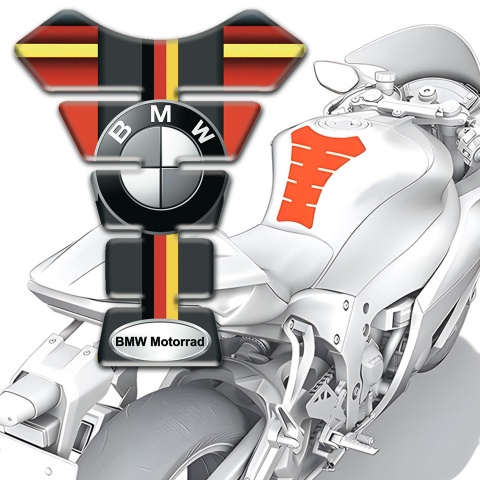 BMW Tank Protector Multicolored Background German Flag Style 
