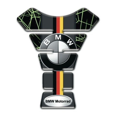BMW Tank Guard Pads Gren Spider web Motive German Flag Style 