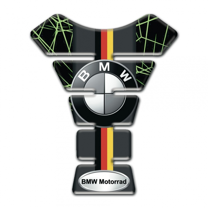 BMW Tank Guard Pads Gren Spider web Motive German Flag Style 