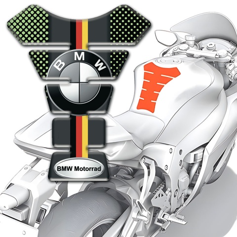 BMW Motorrad  Tank Guard Pads Green Dots Design 