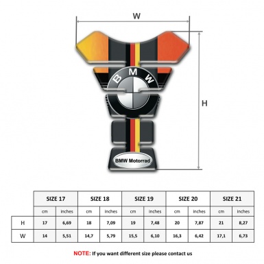 BMW Motorrad Tank Pad Protector Orange Red Motive 