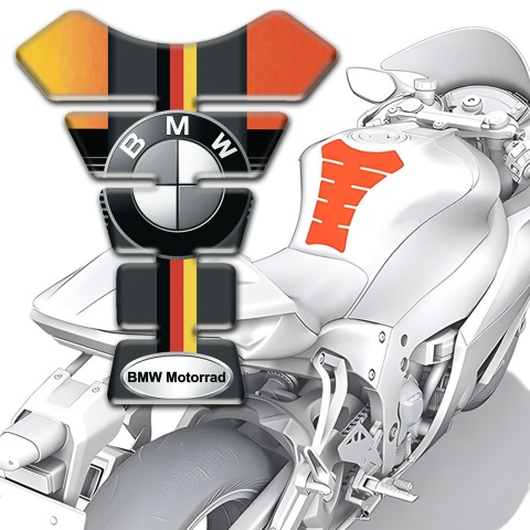 BMW Motorrad Tank Pad Protector Orange Red Motive 