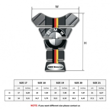 BMW Motorrad Tank Pad Protector Diagonal Patterns 