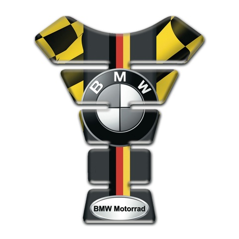 BMW Tank Protector Yellow Black Base German Flag Style 