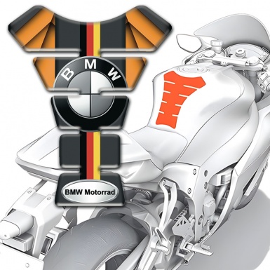 BMW Tank Guard Pads Orange details Design 