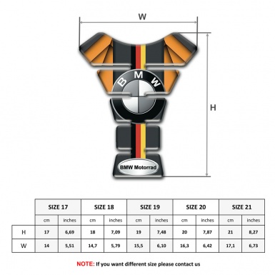 BMW Tank Guard Pads Orange details Design 
