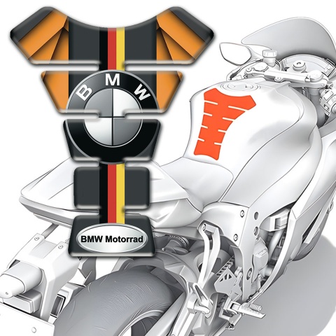 BMW Tank Guard Pads Orange details Design 