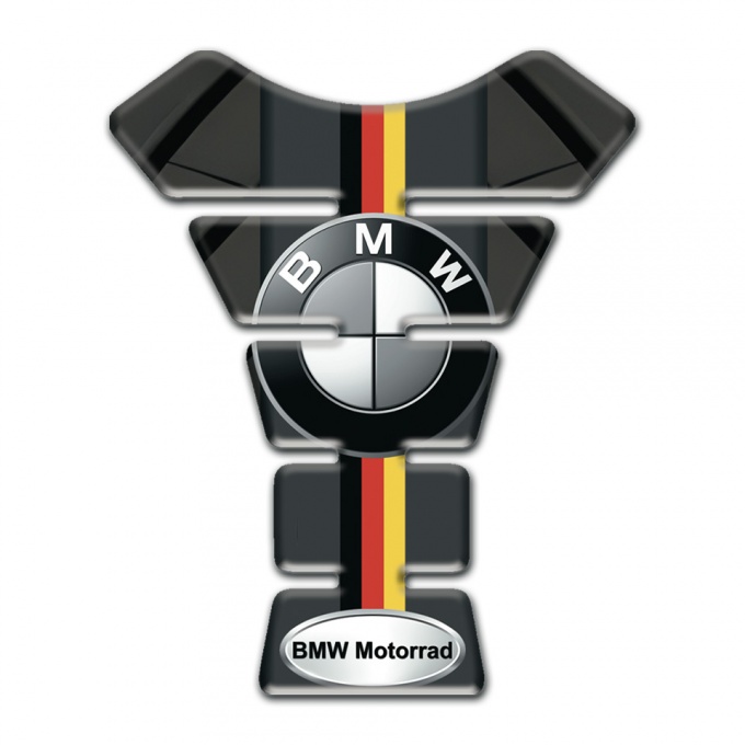 BMW Tank Guard Pads dark Color Base German Flag Motive 