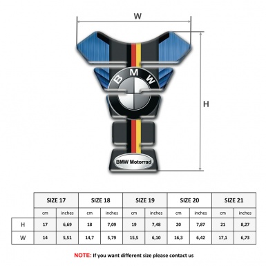 BMW Tank Protector Navy Blue Base Details Design 