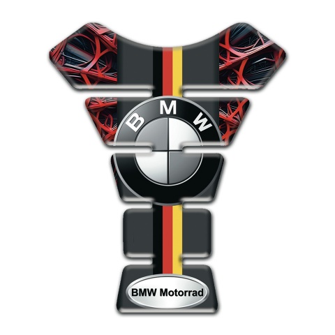 BMW Motorrad Tank Guard Pads Red Spider Web Style 