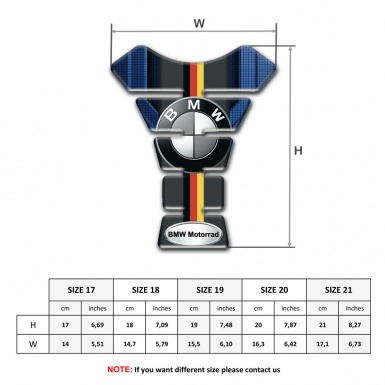 BMW Tank Pad Protector Blue Fragments Design 