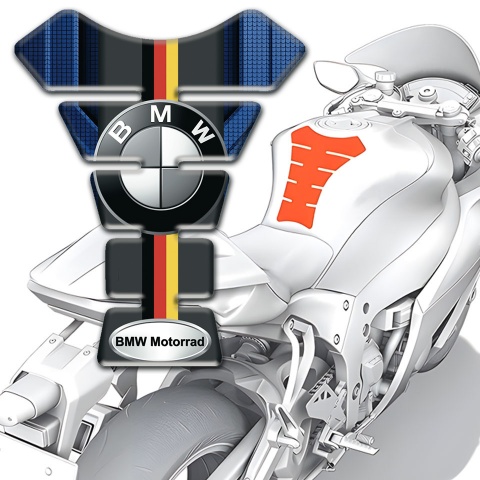 BMW Tank Pad Protector Blue Fragments Design 