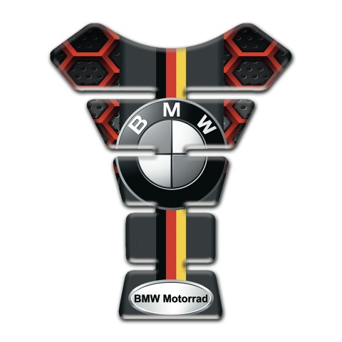 BMW Tank Pad Protector Red Hexagons Design 
