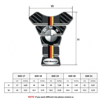 BMW Motorrad Tank Pad Protector Dark carbon Base Design 