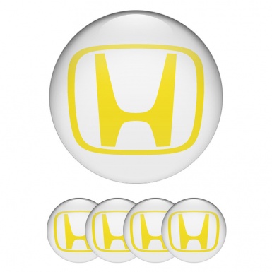 Honda Emblems for Wheel Center Caps White