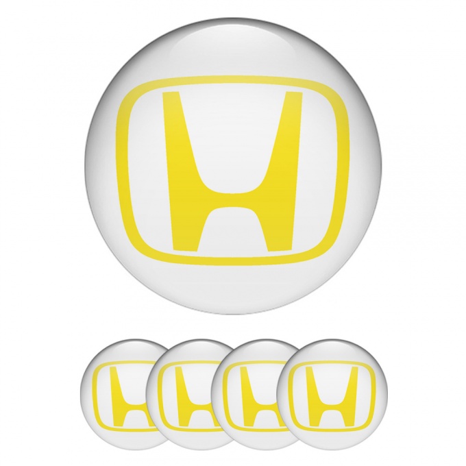 Honda Emblems for Wheel Center Caps White