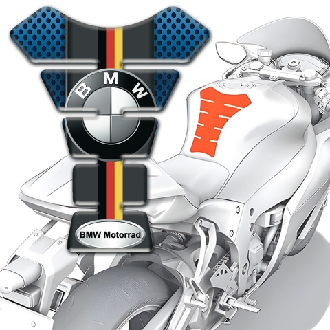 BMW Tank Protector with Blue Perforated Base Style 