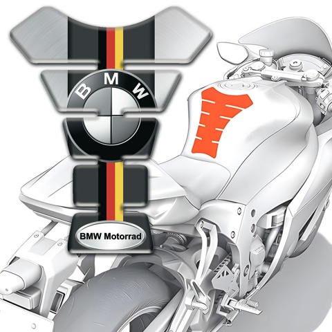 BMW Motorrad Tank Guard Pads Silver Motif