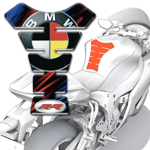 BMW Tank Pad Protector Multicolored Base and German Flag logo Style