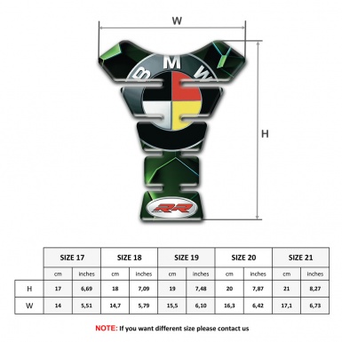 BMW Tank Protector Center Sticker RR Style 