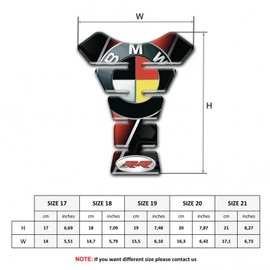 BMW Tank Protector Anti Slip Sticker RR Design 