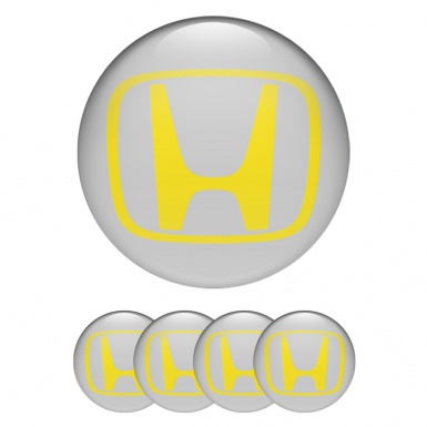 Honda Wheel Emblems for Center Caps Grey Edition