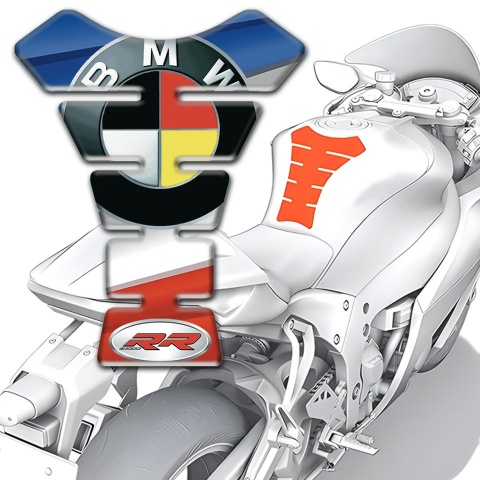 BMW RR Tank Guard Pads Colorful Version 