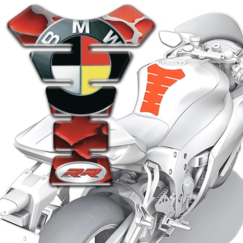 BMW Tank Pad Protector Stylish Red Design RR Style 