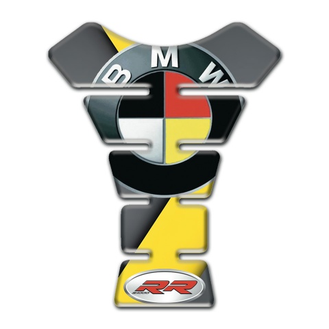 BMW Tank Pad Protector Yellow Grey Base with German Flag Logo 