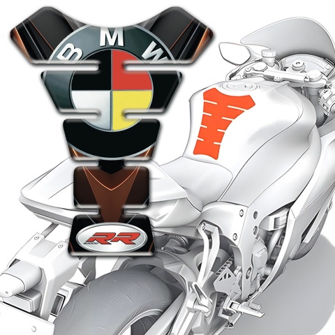 BMW RR Tank Guard Pads Brown Color Motive 