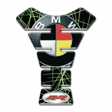 BMW RR Tank Protector Green Spider Web Style 
