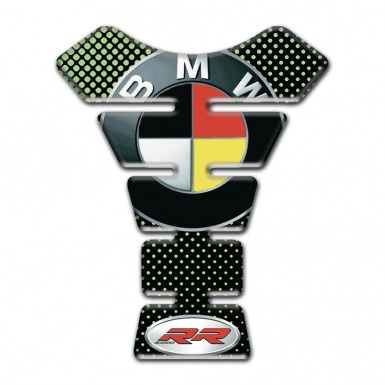 BMW Tank Guard Pads Green Dots Design German Flag Logo 