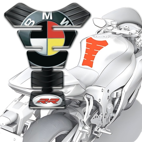 BMW RR  Tank Pad Protector German Flag Logo Motif